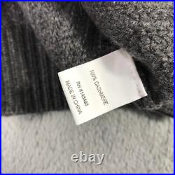 Hanley Mellon Sweater Womens Medium Cashmere Pullover Gray RIbbed Casual