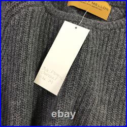 Hanley Mellon Sweater Womens Medium Cashmere Pullover Gray RIbbed Casual