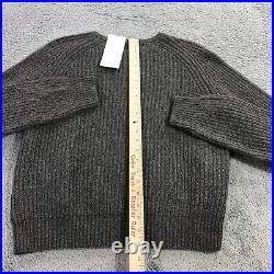 Hanley Mellon Sweater Womens Medium Cashmere Pullover Gray RIbbed Casual