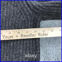 Hanley Mellon Sweater Womens Medium Cashmere Pullover Gray RIbbed Casual