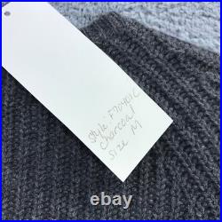 Hanley Mellon Sweater Womens Medium Cashmere Pullover Gray RIbbed Casual