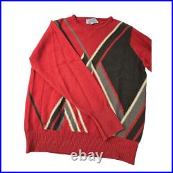 Harrods By Ballantyne Cashmere Intarsia Crewneck Sweater 44 M L Scotland Vintage