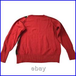 Harrods By Ballantyne Cashmere Intarsia Crewneck Sweater 44 M L Scotland Vintage