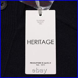 Heritage NWT Cardigan Sweater Size 50 M US In Solid Blue Wool Blend