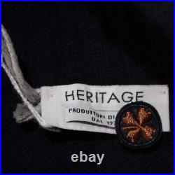 Heritage NWT Cardigan Sweater Size 50 M US In Solid Blue Wool Blend