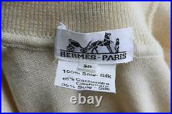 Hermés Printed Paneled Silk Sweater Fr 38 Uk 12