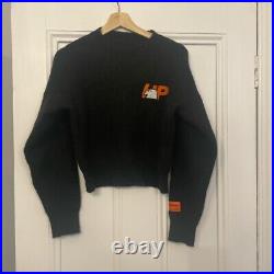 Heron Preston Logo-appliquéd Embroidered Brushed Knitted Sweater, M