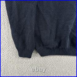 Holebrook Sweden Sweater Mens Medium M Blue Golf 1/4 Zip Knit Windproof Pullover