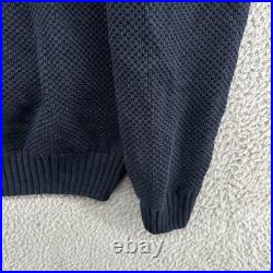 Holebrook Sweden Sweater Mens Medium M Blue Golf 1/4 Zip Knit Windproof Pullover