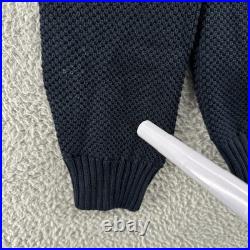 Holebrook Sweden Sweater Mens Medium M Blue Golf 1/4 Zip Knit Windproof Pullover