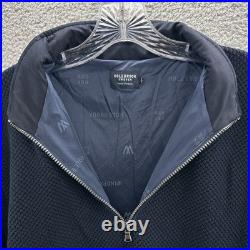 Holebrook Sweden Sweater Mens Medium M Blue Golf 1/4 Zip Knit Windproof Pullover