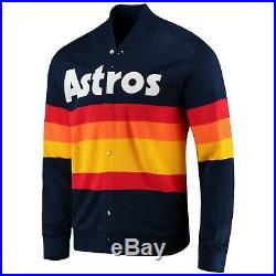 Houston Astros 1986 Mitchell & Ness Rainbow Throwback Sweater XS S M Button Up