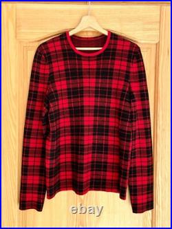 Hugo Boss unisex tartan print wool sweater Size M-L