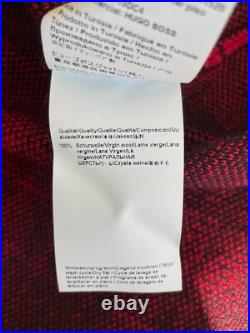 Hugo Boss unisex tartan print wool sweater Size M-L