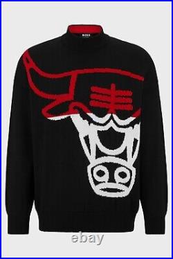 Hugo Boss x NBA Chicago Bulls Black Pullover Sweater Sweatshirt Size M -Medium