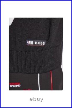 Hugo Boss x NBA Chicago Bulls Black Pullover Sweater Sweatshirt Size M -Medium