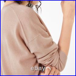 Hush Luna Cashmere Jumper Ladies Womens Relaxed Fit Sweater Blush Sizes XXS-XL