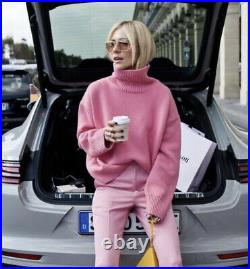 ICONIC CELINE PINK CASHMERE JUMPER KNIT SWEATER (M) NWT, Phoebe Philo 2018