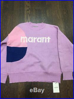 ISABEL MARANT ÉTOILE Logo Cotton And Wool Sweater Size M Orig. $460 NWT