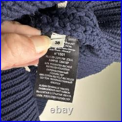 ISABEL MARANT ÉTOILE Navy Zola Cable-Knit Sweater Pullover SZ FR 38, US 6, M