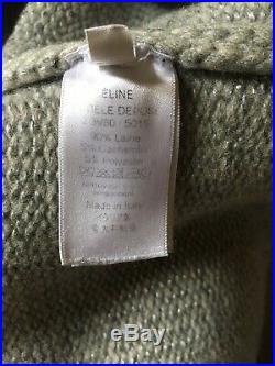 Iconic CELINE Fall 2013 Phoebe Philo Gray Knit Wool Turtleneck Sweater Sz M