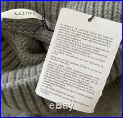 Iconic Celine Chunky Cashmere High Neck Knit Jumper Sweater (m) Nwt