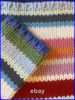 Iconic GAP Holiday 2001 Vintage Rainbow Striped Turtleneck Sweater M
