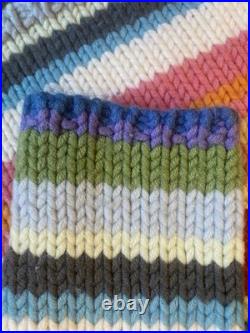 Iconic GAP Holiday 2001 Vintage Rainbow Striped Turtleneck Sweater M