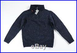 Inis Meain Donegal Cashmere Sweater M Medium Blue NWT $550