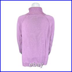Isaac Mizrahi Women's Mixed Stitch Turtleneck Sweater Top Mauve Mist Medium Size Isaac Mizrahi Women's Mixed Stitch Turtleneck Sweater Top Mauve Mist Medium Size