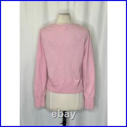 J. CREW Cashmere Shrunken Crewneck Sweater Pullover Knit Solid Icy Pink Medium J. CREW Cashmere Shrunken Crewneck Sweater Pullover Knit Solid Icy Pink Medium