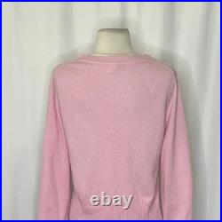 J. CREW Cashmere Shrunken Crewneck Sweater Pullover Knit Solid Icy Pink Medium J. CREW Cashmere Shrunken Crewneck Sweater Pullover Knit Solid Icy Pink Medium