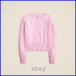 J. CREW Cashmere Shrunken Crewneck Sweater Pullover Knit Solid Icy Pink Medium J. CREW Cashmere Shrunken Crewneck Sweater Pullover Knit Solid Icy Pink Medium
