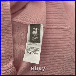 J. CREW Cashmere Shrunken Crewneck Sweater Pullover Knit Solid Icy Pink Medium