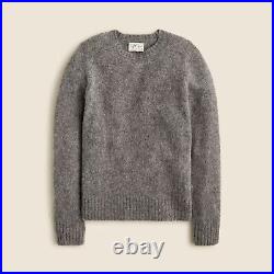 J. CREW Sweater Men's Brushed Wool Crewneck Heather Flannel Gray NEW NWT