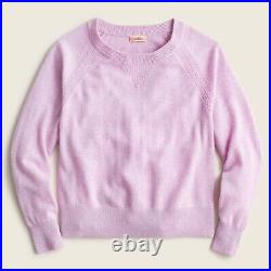 J. Crew Cashmere Relaxed Crewneck Sweater Women's Medium $148.00 Pink BA409