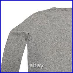 J. Crew Cashmere V Neck Sweater Gray Med