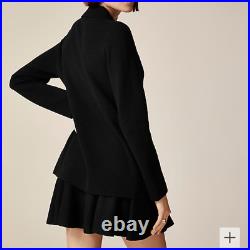 J Crew Warwick sweater blazer Womens Medium Black