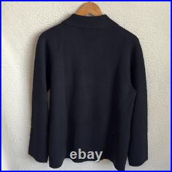 J Crew Warwick sweater blazer Womens Medium Black