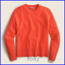 J. Crew Women's Cashmere Classic Fit Crew Neck Sweater Sz M in Vibrant Red NWT