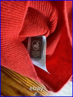 J. Crew Women's Cashmere Classic Fit Crew Neck Sweater Sz M in Vibrant Red NWT