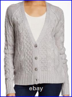 J & J NEW Gray Womens Long Sleeve Button Down Cardigan Sweater Size Medium