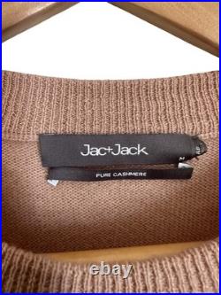 JAC & JACK Cashmere Cream Camel Knit Jumper Sweater MEDIUM AS NEW