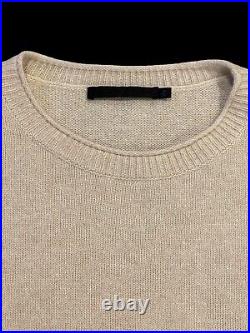 JENNI KAYNE Boyfriend Wool Cashmere Blend Sweater Ivory Cream Women's M