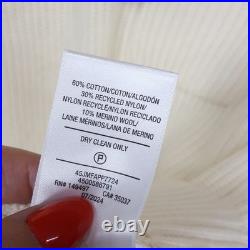 JOES Sweater Mens Medium Cream Pullover Polo Pocket Chunky Knit RUBEN $198