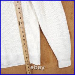 JOES Sweater Mens Medium Cream Pullover Polo Pocket Chunky Knit RUBEN $198