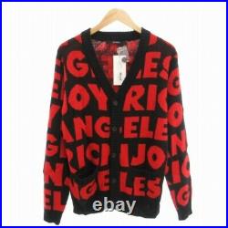 JOYRICH TAG CARDIGAN KNIT ALL PATTERN LONG SLEEVE M BLACK RED TZ 0907 Used