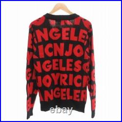 JOYRICH TAG CARDIGAN KNIT ALL PATTERN LONG SLEEVE M BLACK RED TZ 0907 Used