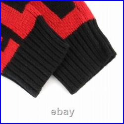 JOYRICH TAG CARDIGAN KNIT ALL PATTERN LONG SLEEVE M BLACK RED TZ 0907 Used