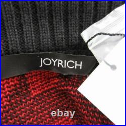 JOYRICH TAG CARDIGAN KNIT ALL PATTERN LONG SLEEVE M BLACK RED TZ 0907 Used